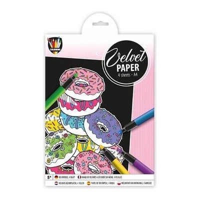 Grafix Velvet хартия - Донът, 4 листа (150054 x 1)