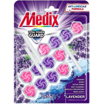 Medix Ароматизатор за тоалетна WC Lavender, 55 g, 3 броя