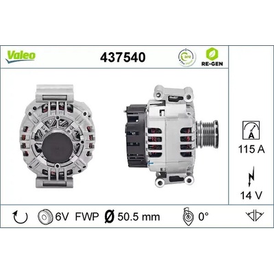 VALEO Alternátor VA 437540