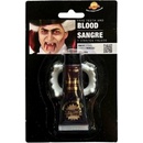 Upírie zuby s umelou krvou 15 ml Upír Vampír Drakula Halloween