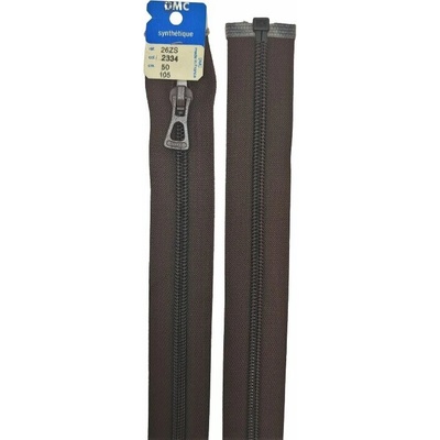Zip DMC plastový deliteľný 6 mm dĺžka 25 až 70 cm farba 2334 tmavo hnedá dĺžka 50 cm