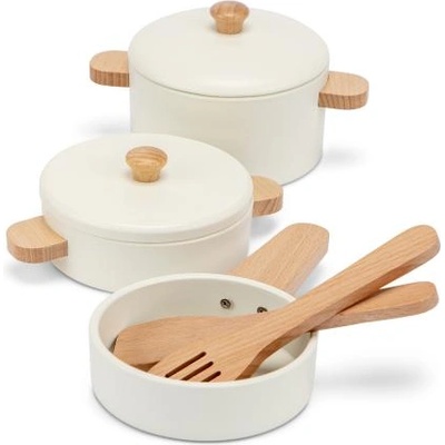 Woet Sada детски дървени съдове - бял