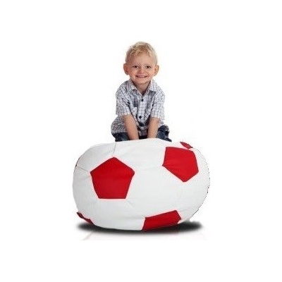 TiaHome malá futbalová lopta bielo červená
