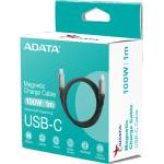 ADATA USB 3.2 - USB TypeC - TypeC кабел 1 м пластмасов черен, магнитен CACCU3-100W-100AN-BK (CACCU3-100W-100AN-BK)