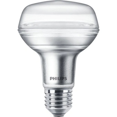 Philips LED žárovka E27 R80 8W 100W teplá bílá 2700K , reflektor 36°