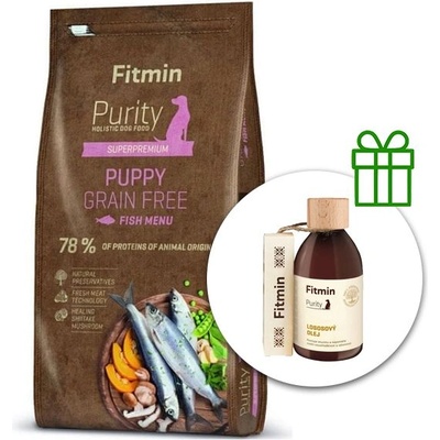 Purity Puppy Grain Free Fish 12 кг + Fitmin Purity Лососово масло БЕЗПЛАТНО
