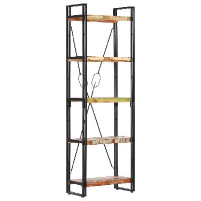 Sonata Библиотека с 5 рафта, 60x30x180 см, регенерирано дърво масив