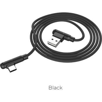 hoco. X46 Type-C / USB кабел черен 90 градуса (HC723741)