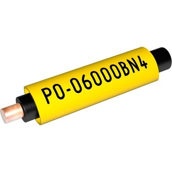 Partex PO-02000DN4, жълто, 60м, 1, 7-2, 2мм, PVC ръкав за писане с памет на формата, PO овал (PO-02000DN4)