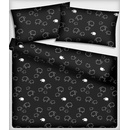 Bavlnená látka 012 vzor ovečky, farba čierna, metráž 160 cm