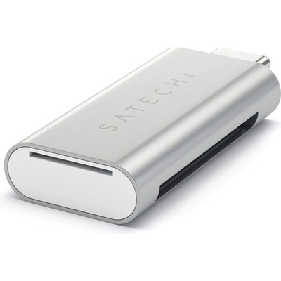 Satechi USB-C МicroSD/SD Card Reader - четец за microSD и SD карти памет за мобилни устройства (сребрист)