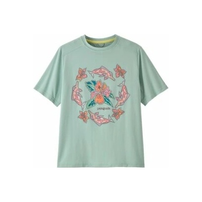 Patagonia Capilene Silkweight T-Shirt Kid Riverbloom Thin Ice
