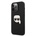 KARL LAGERFELD Karl Head Leather Case - дизайнерски кожен кейс за iPhone 13 Pro Max (черен)