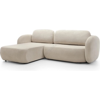 Laski Ъглова разтегателна холова гарнитура olbia, l-образна, с място за съхранение, лява, бежова (lk0075)