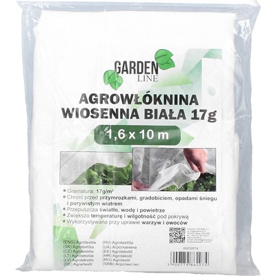 JAKS netkaná textília 1.6 X 10 M 17G/M2 JARNÁ BIELA