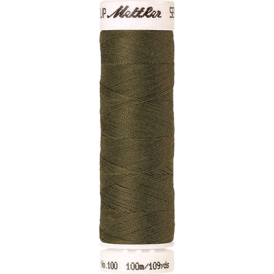 Nitě SERALON 100m na univerzální šití, polyester AMANN Mettler - více barev 6677: 0420 khaki