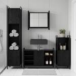 vidaXL Комплект шкафове за баня 4 бр. Черен дъб 40 x 36 x 181 см (3444609)