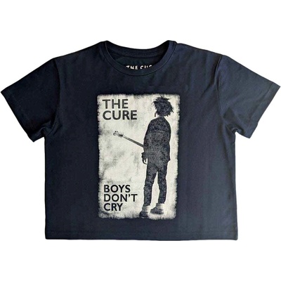 The Cure Boys Don't Cry B&W Crop Top Navy Blue XL Дамски Риза (CURECT04LN04)