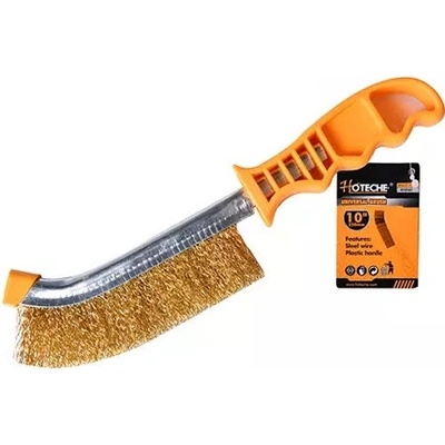 Kartáč ručný pomosadzený zahnutý 10”/250 mm HOTECHE HT410101