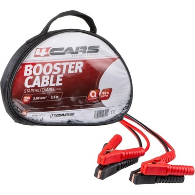 4CARS Štartovací kábel 200AMP, 3.0MM2, 2.5M (676)