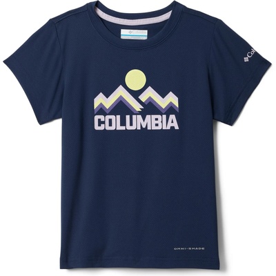 Columbia Детска спортна тениска Columbia Kid's Tech Trail Utility S/S Graphic Crew Sport shirt - Collegiate Navy / Rainbow Ridge - размер XS (704-5865-0212)
