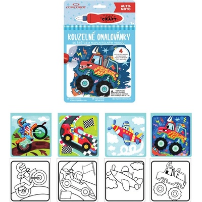 Vymaľovánky vodové Auto-moto