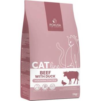 POKUSA CatLine - храна за пораснали котки с говеждо и патешко, 3 кг - Полша