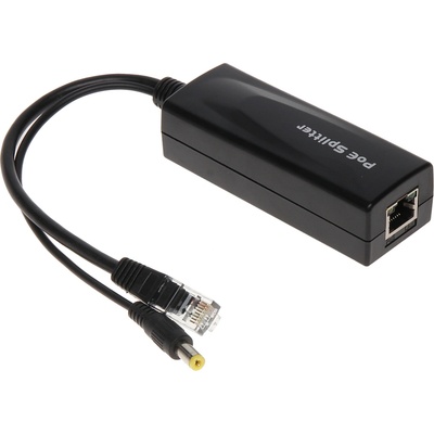PoE сплитер 2x 10/100 Mbps: 1x PoE RJ45 in, 1x RJ45 plug на кабел, конектор 1x 2.1/5.5 mm (POE-802.3AT/24)