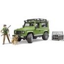 Bruder 2587 Land Rover Defender figurka myslivce a psa