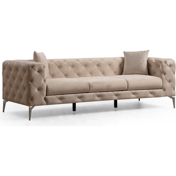 Hanah Home Бежов кадифен диван 237 см Como - Artie (569HLN1126)