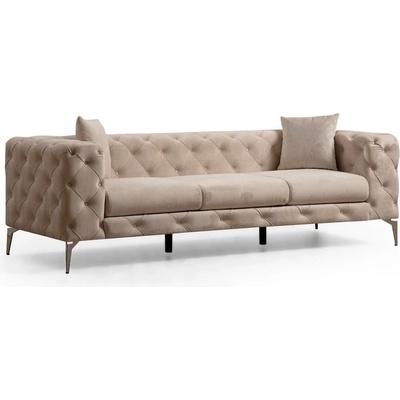 Hanah Home Бежов кадифен диван 237 см Como - Artie (569HLN1126)