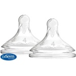 Dr. Brown's DR. BROWN'S Биберон за бутилки Option+ широко гърло 9m+ силиконов 2бр (IP2680)