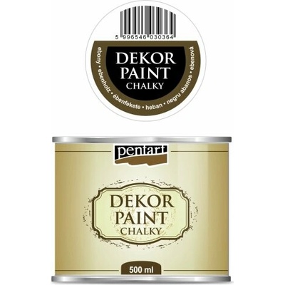 Pentart křídová a dekorační barva 500 ml ebenová černá – Zboží Dáma