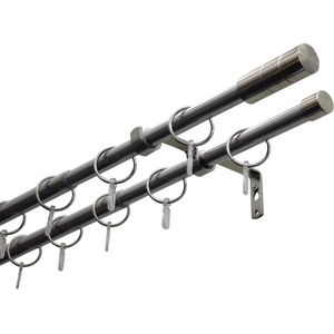 GARDINIA КОРНИЗ РАЗТЕГАЕМ ДВОЕН gardinia ЦИЛИНДЪР 130-240см СТОМАНА ОПТИК (22-4890)