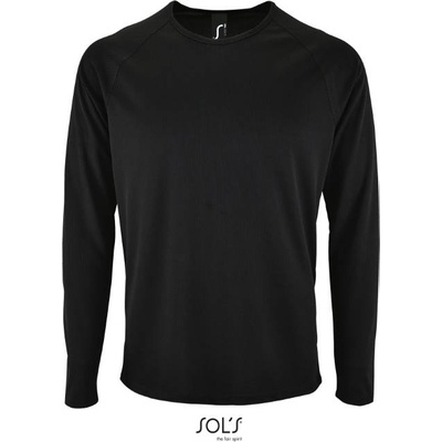 SOL'S sporty lsl / Мъжка спортна риза с дълъг ръкав - черна xxl (25207100205)