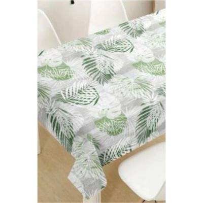 Impol Trade Ubrus PVC PR009 palmové listy zeleno-šedé návin 20 mx140cm