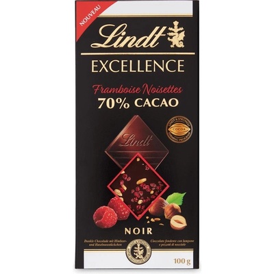 Lindt Excellence Passion malina/lieskový orech 100 g