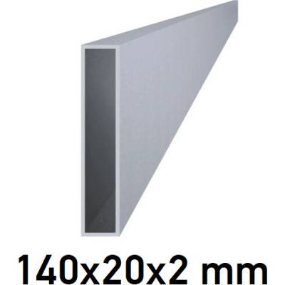 Hliníkový jokl obdélníkový 140x20x2 mm (AL-140x20x2-6)