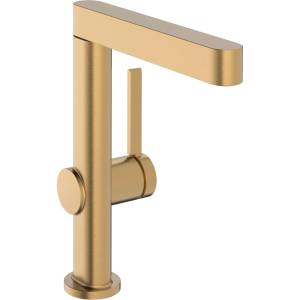 Hansgrohe Finoris - Смесител за умивалник, с изход Push-Open и въртящ се чучур, четен бронз 76060140 (76060140)
