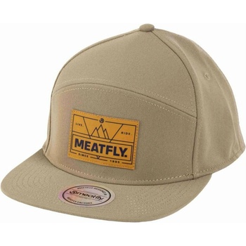 Meatfly шапка с равна козирка Yuto 6 Panel Snapback Olive Live | Зелена | Meatfly | Zelen | МЪЖЕ | ONE SIZE