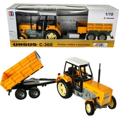 Double E URSUS C360 žltý traktor s prívesomagle
