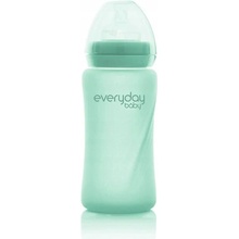 Everyday Baby skleněná s brčkem 240 ml Mint Green