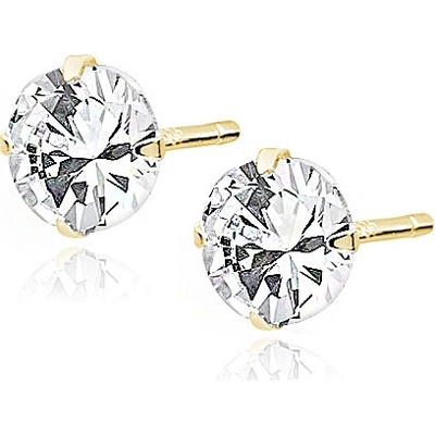 Olivie strieborné náušnice GOLD 7549