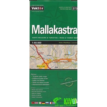 mapa Mallakastra 1:60 t. laminovaná