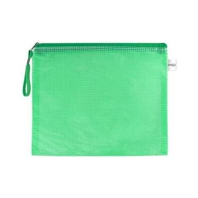 Síťovaná obálka se zipem PVC / A4, zelená 479017