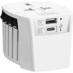 SKROSS MUV пътно зарядно устройство USB+Type-C гнездо 250V/2.5A, заземено, БЯЛО 1.302974 (1.302974)
