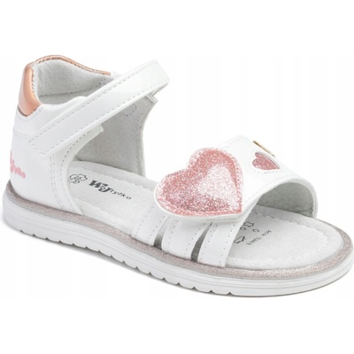 Wojtyłko 24447 sandále biele so srdiečkom
