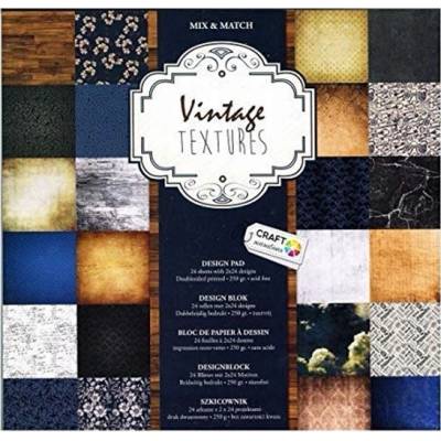 Papír na scrapbooking Craft Sensations 30.5x30.5 cm - 24 listů - Vintage Textures