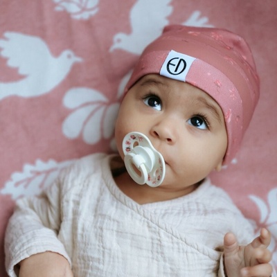 Elodie Details Zimní bavlněná čepice Pink Petit River Rose