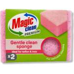  MAGIC CLEAN premium гъба за деликатни повърхности, Gentle clean sponge, 2 броя